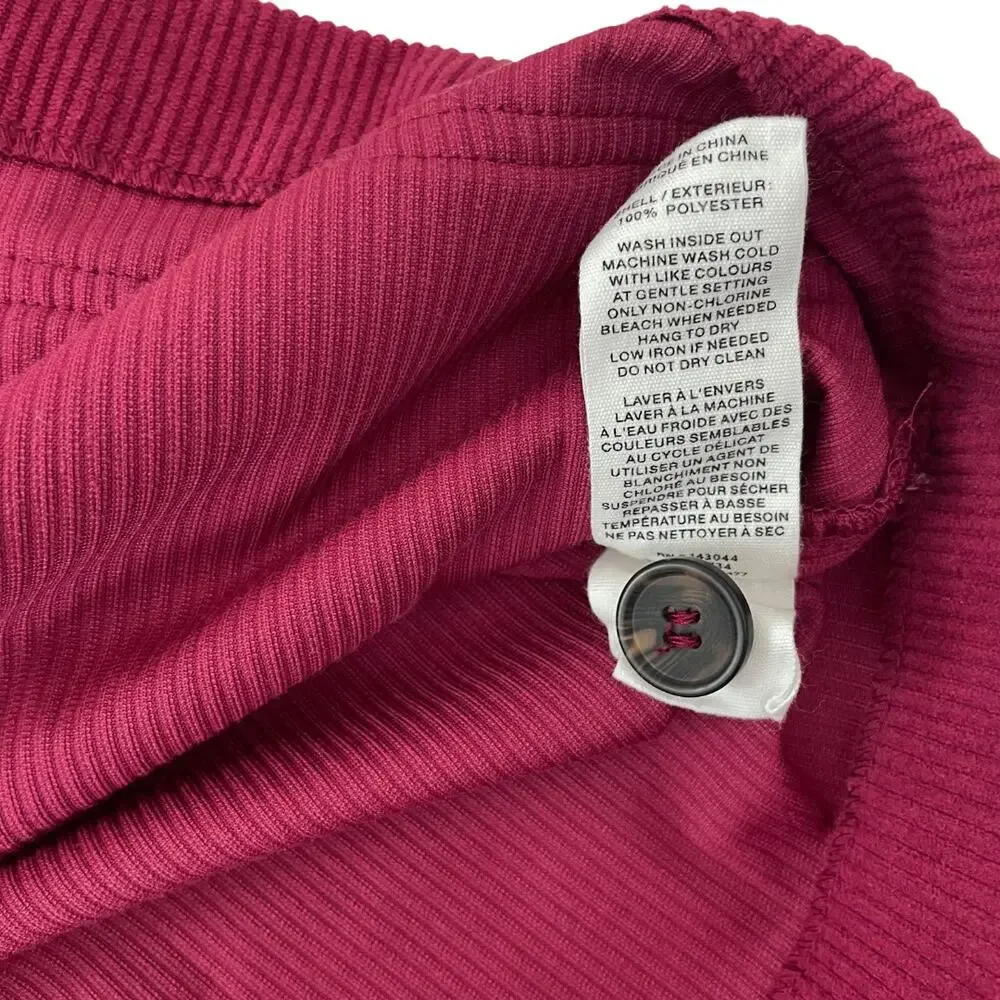 Avec Les Filles Women's Raspberry Corduroy Cropped High Collar Jacket - Plus 1X